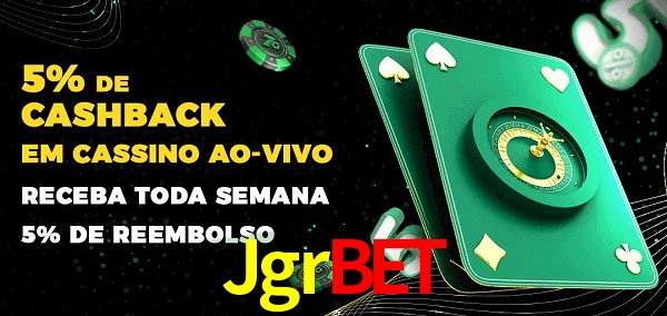 Promoções do cassino ao Vivo Jgrbet